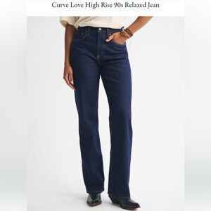 Abercrombie & Fitch Curve Love High Rise 90’s Relaxed Jeans